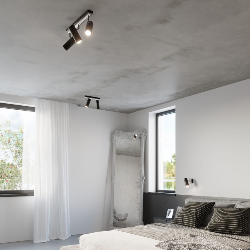 Seinävalaisin DIREZIONE 1xGU10/40W/230V musta