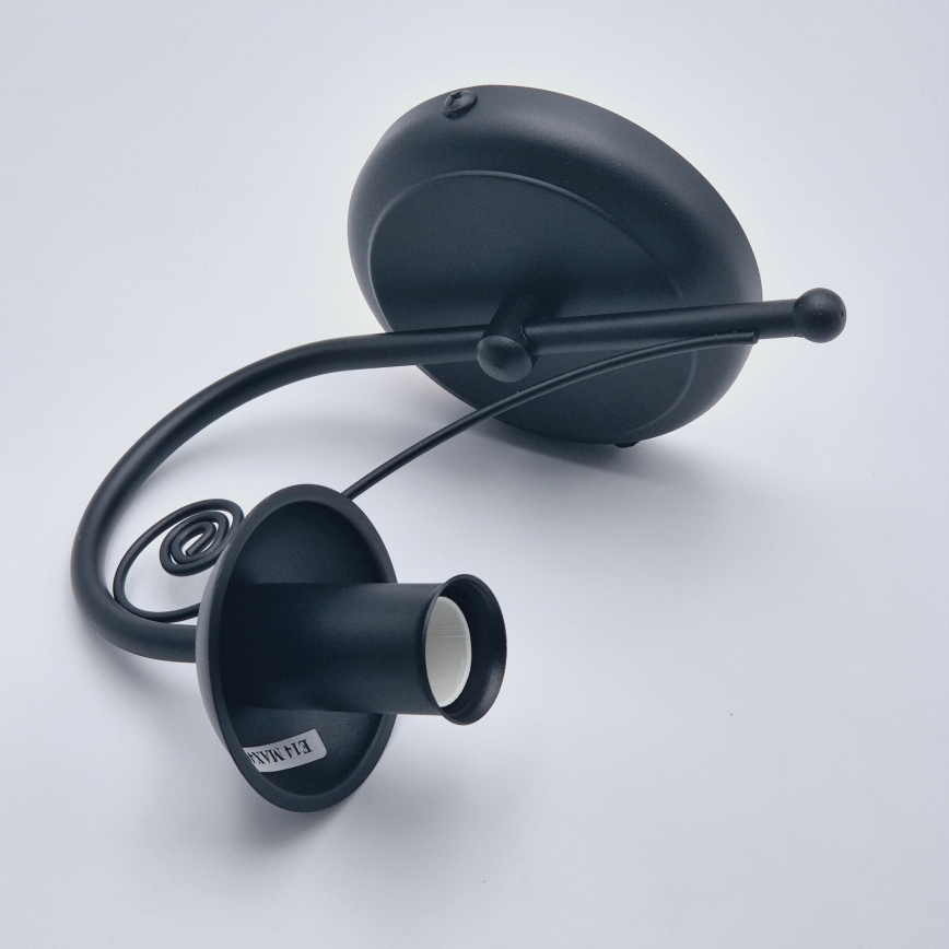 Seinävalaisin DONATO 1xE14/40W/230V musta