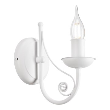 Seinävalaisin DONATO 1xE14/40W/230V valkoinen