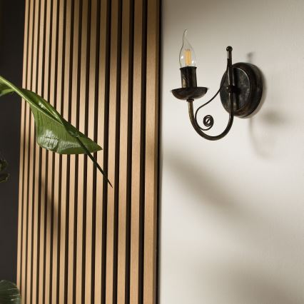 Seinävalaisin DONATO 1xE14x40W/230V patina