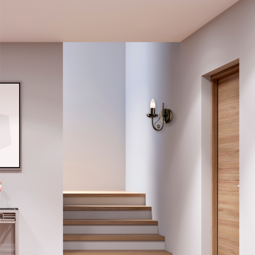 Seinävalaisin DONATO 1xE14x40W/230V patina