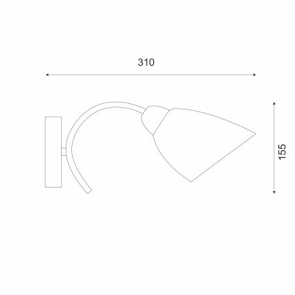 Seinävalaisin DONNA 1xE27/60W/230V nikkeli