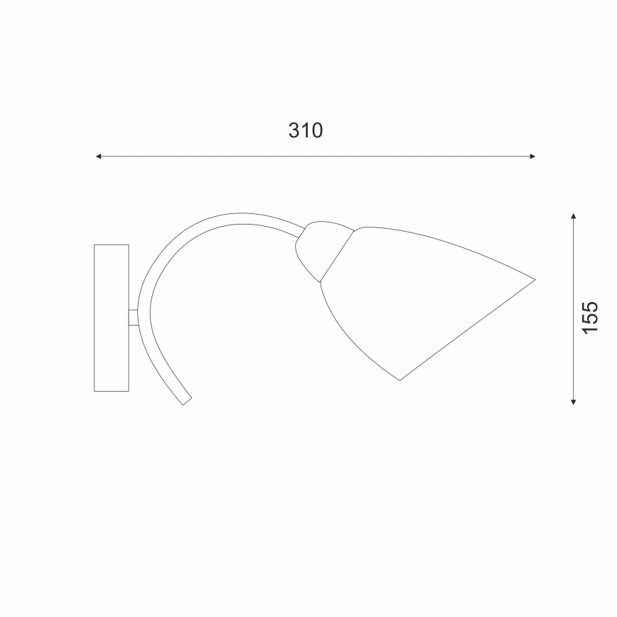 Seinävalaisin DONNA 1xE27/60W/230V nikkeli