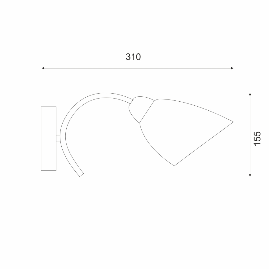 Seinävalaisin DONNA 1xE27/60W/230V patina