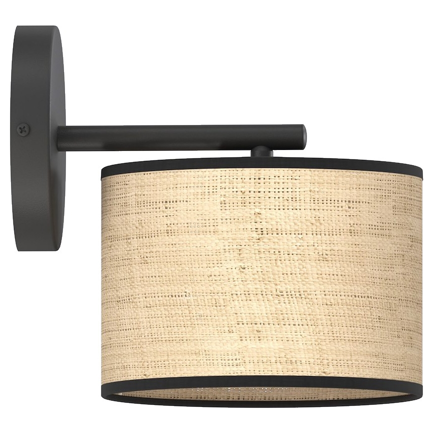 Seinävalaisin ECO 1xE27/15W/230V beige/rottinki