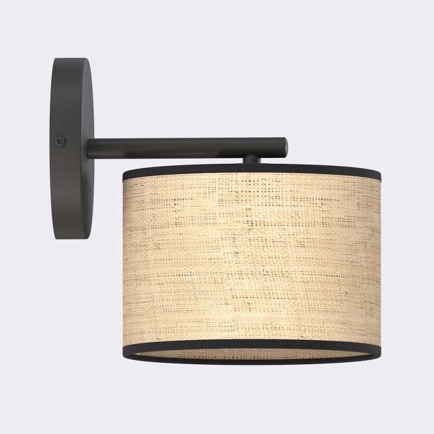 Seinävalaisin ECO 1xE27/15W/230V beige/rottinki