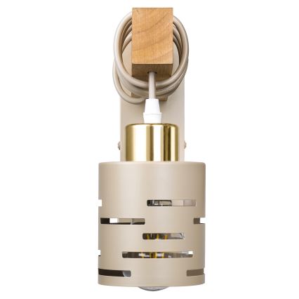 Seinävalaisin ELEN 1xE27/35W/230V beige/kultainen/ruskea