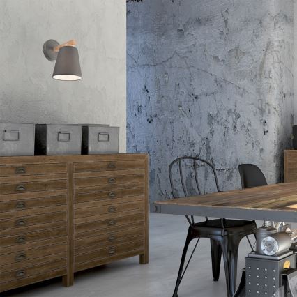 Seinävalaisin ELLIE 1xE27/60W/230V pyökki