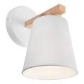 Seinävalaisin ELLIE 1xE27/60W/230V valkoinen