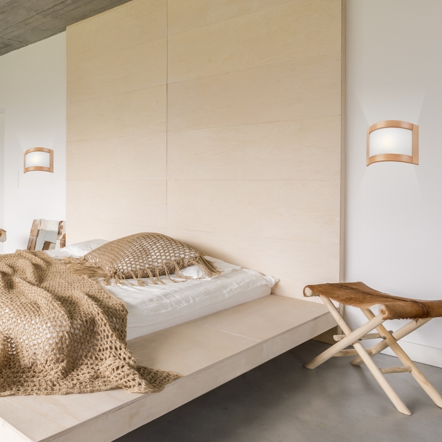 Seinävalaisin ELODIE 1xE27/60W/230V, pyökki