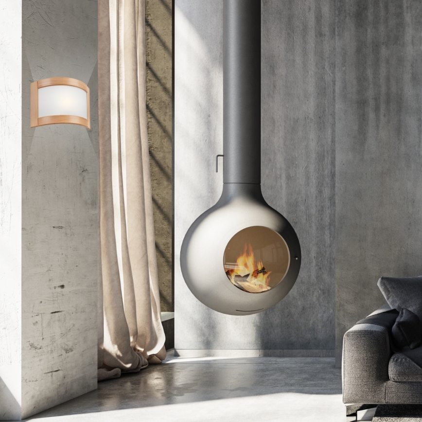 Seinävalaisin ELODIE 1xE27/60W/230V, pyökki