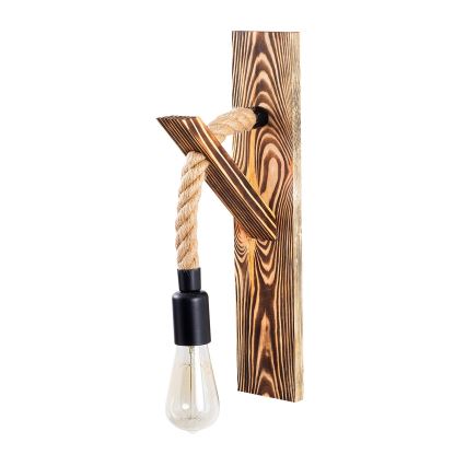 Seinävalaisin EREBOS 1xE27/40W/230V ruskea