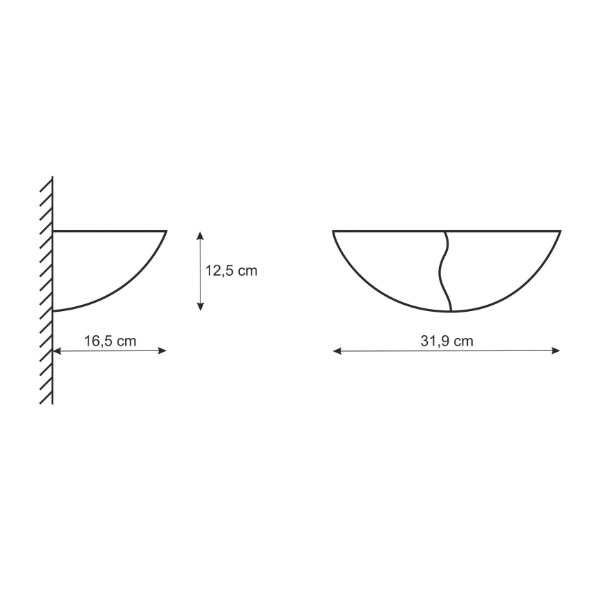 Seinävalaisin FALA 1xE14/12W/230V muovit/valkoinen