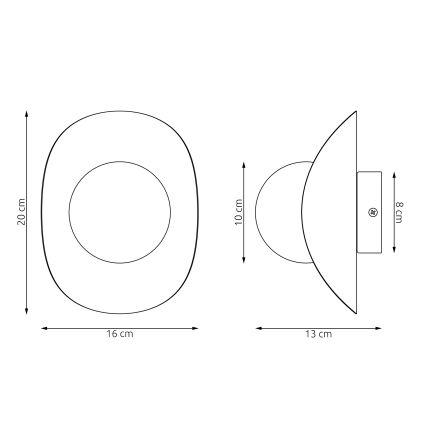 Seinävalaisin FIERO 1xG9/8W/230V musta