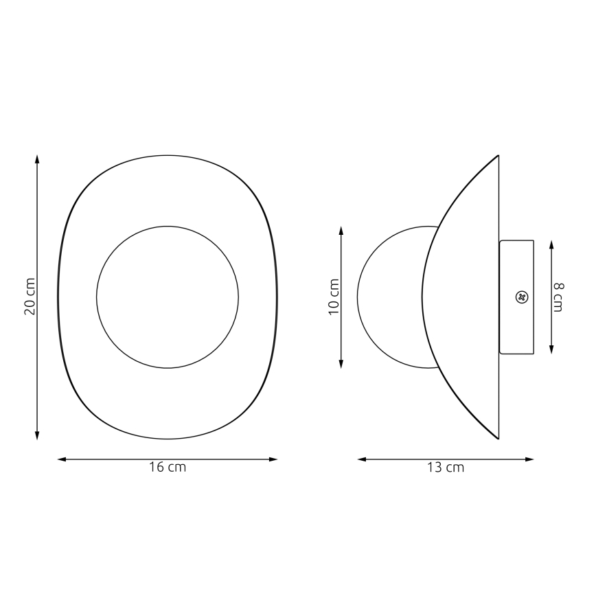 Seinävalaisin FIERO 1xG9/8W/230V musta
