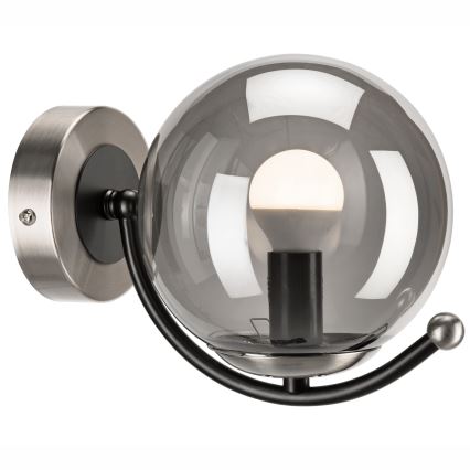 Seinävalaisin GEORGIA 1xE14/5W/230V mattakromi/savuinen