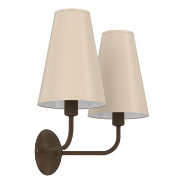 Seinävalaisin GRENADA 2xE14/15W/230V beige