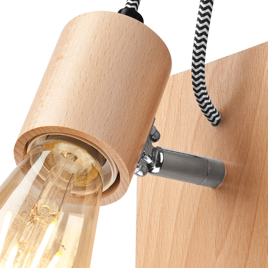 Seinävalaisin GUSTAVO 1xE27/60W/230V pyökki