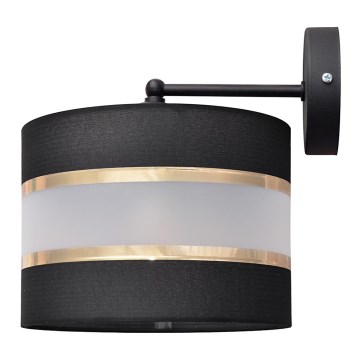 Seinävalaisin HELEN 1xE27/15W/230V musta/kulta