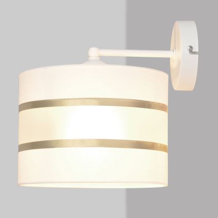 Seinävalaisin HELEN 1xE27/15W/230V valkoinen/kulta