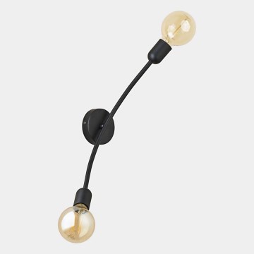 Seinävalaisin HELIX 2xE27/60W/230V musta