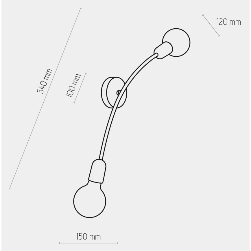 Seinävalaisin HELIX 2xE27/60W/230V musta