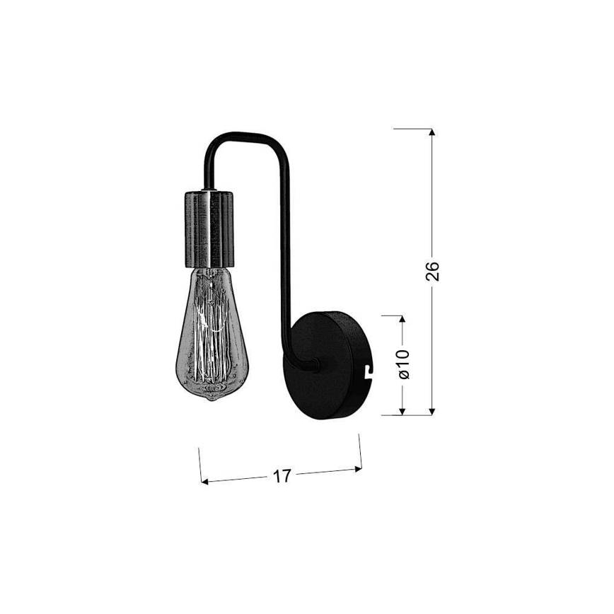 Seinävalaisin HERPE 1xE27/60W/230V