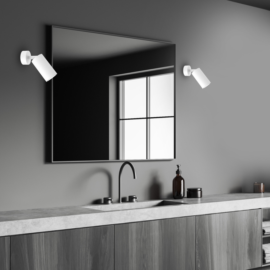 Seinävalaisin HUDSON 1xGU10/8W/230V valkoinen