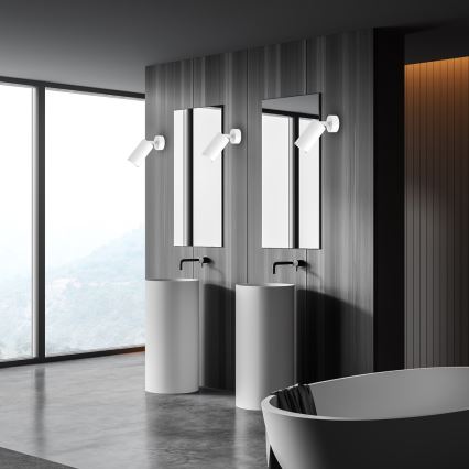 Seinävalaisin HUDSON 1xGU10/8W/230V valkoinen