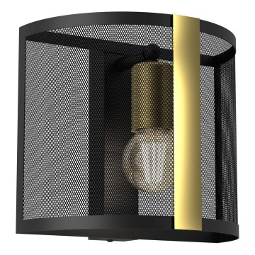 Seinävalaisin KAGA 1xE27/60W/230V musta/kultainen