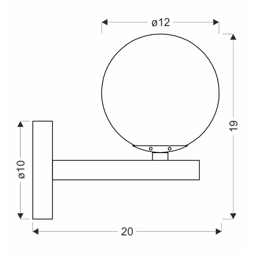 Seinävalaisin KAMA 1xG9/28W/230V musta/savuinen musta