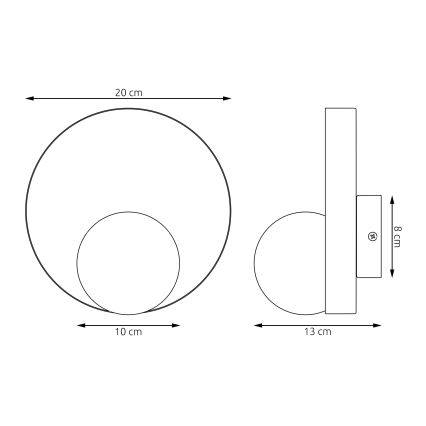 Seinävalaisin KIDO 1xG9/8W/230V harmaa