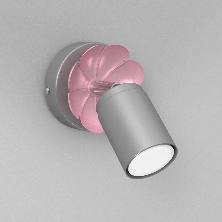 Seinävalaisin KUKKA 1xGU10/8W/230V mattakromi