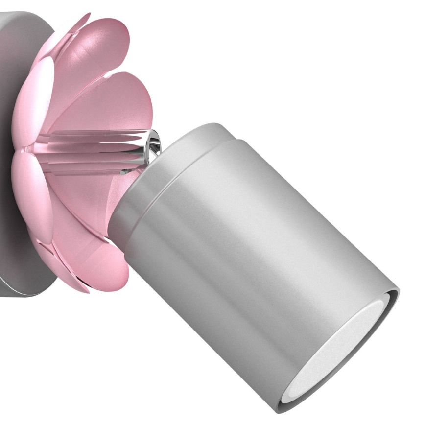 Seinävalaisin KUKKA 1xGU10/8W/230V mattakromi