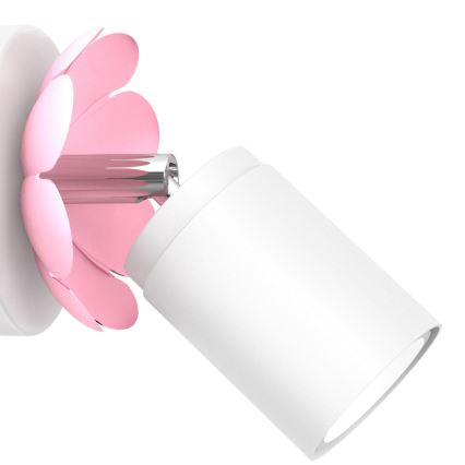 Seinävalaisin KUKKA 1xGU10/8W/230V valkoinen