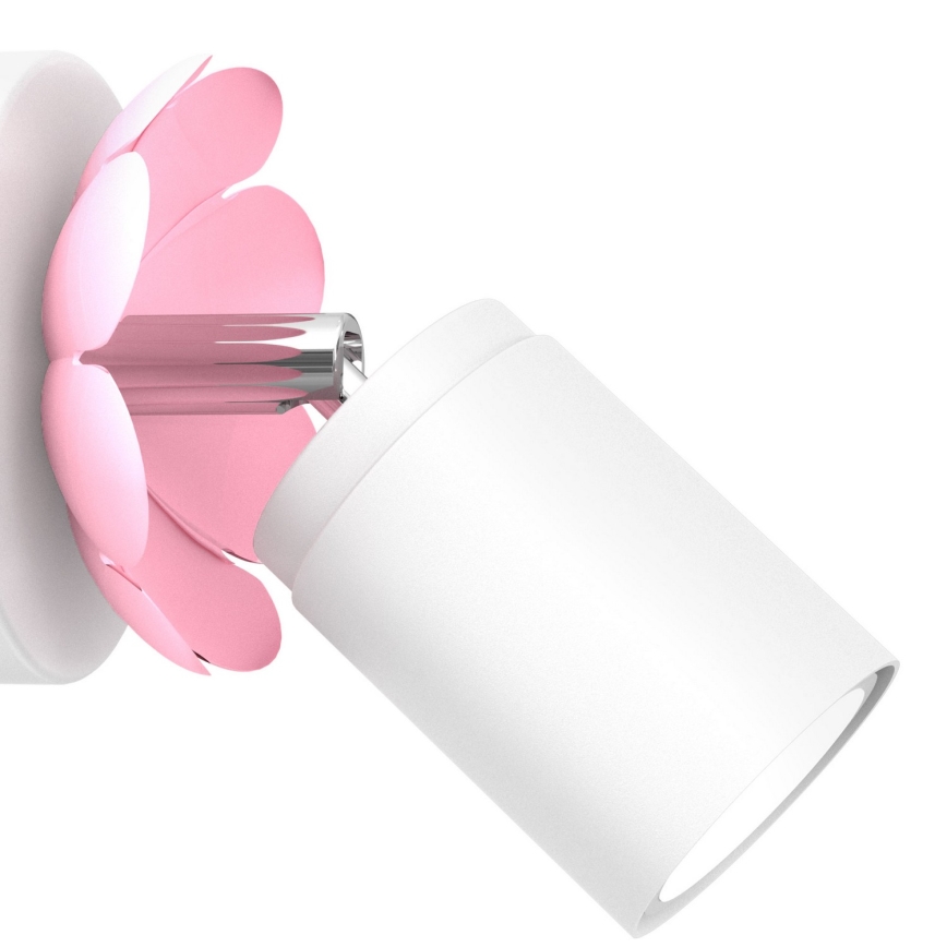 Seinävalaisin KUKKA 1xGU10/8W/230V valkoinen