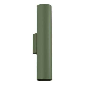 Seinävalaisin LAGOS 2xGU10/10W/230V vihreä