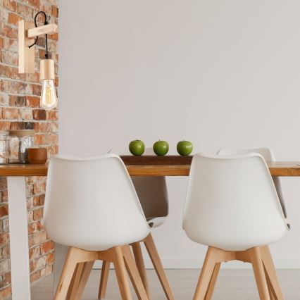 Seinävalaisin LEON 1xE27/60W/230V pyökki