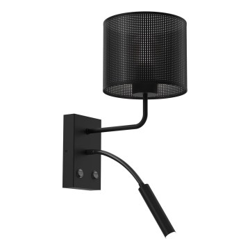 Seinävalaisin LOFT SHADE 1xE27/60W+1xG9/8W/230V musta