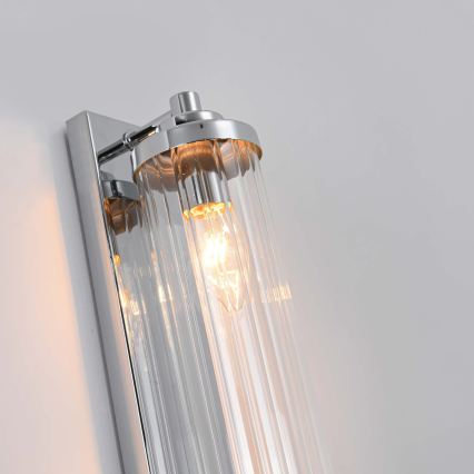 Seinävalaisin LORENZO 2xE14/40W/230V kiiltävä kromi