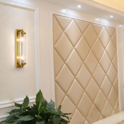 Seinävalaisin LORENZO 2xE14/40W/230V kultainen