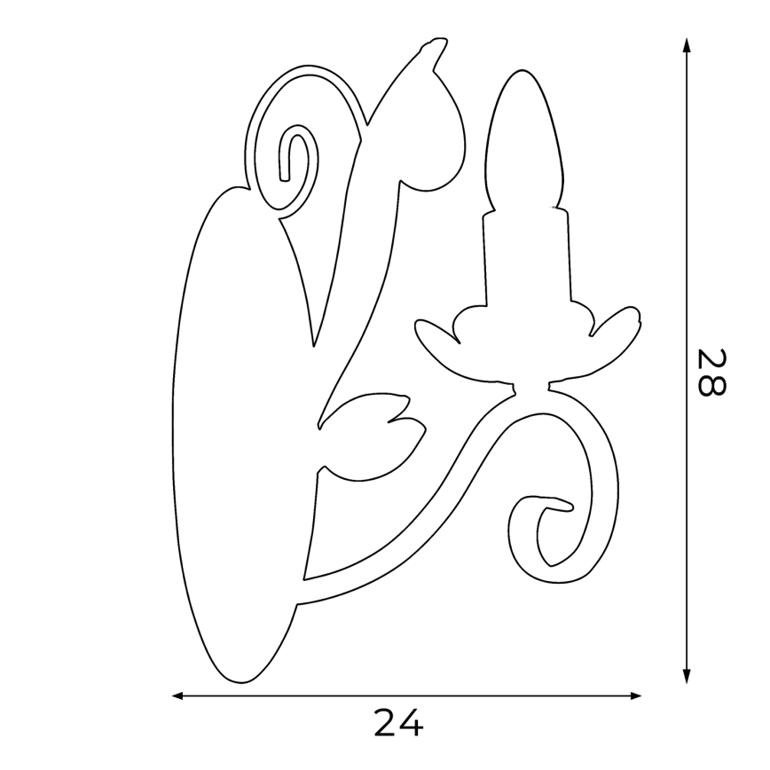 Seinävalaisin LUCE 1xE14/60W/230V
