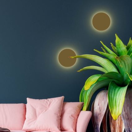 Seinävalaisin LUNA 2xG9/8W/230V Ø 20 cm, kultainen