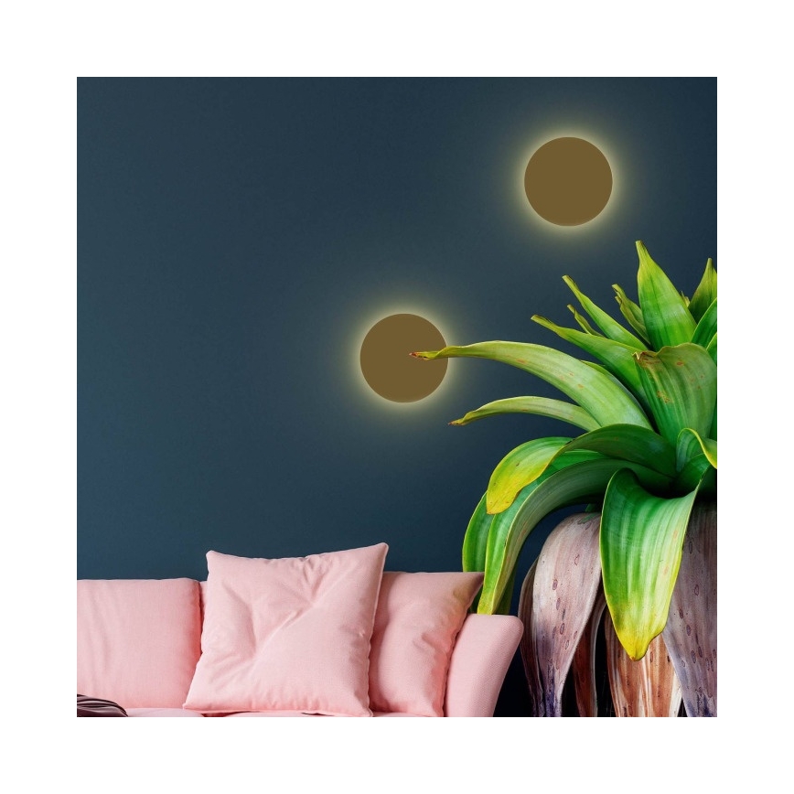 Seinävalaisin LUNA 2xG9/8W/230V Ø 20 cm, kultainen