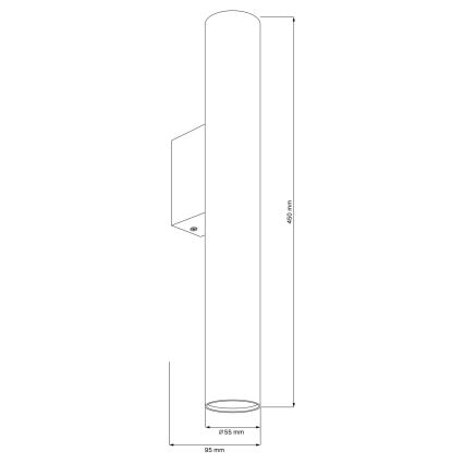 Seinävalaisin LUNGOMARE 2xGU10/10W/230V mattakromi