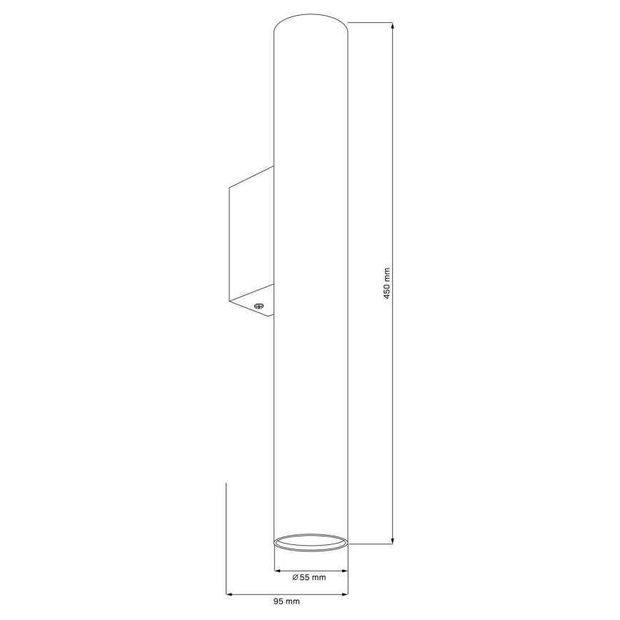 Seinävalaisin LUNGOMARE 2xGU10/10W/230V mattakromi