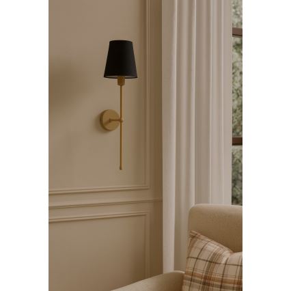 Seinävalaisin MADELA 1xE14/40W/230V musta/beige