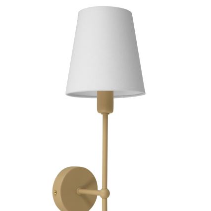 Seinävalaisin MADELA 1xE14/40W/230V valkoinen/beige