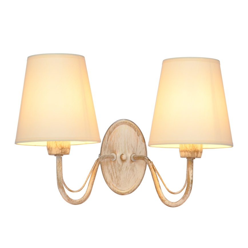 Seinävalaisin MALBO 2xE27/15W/230V beige