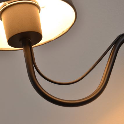 Seinävalaisin MALBO 2xE27/15W/230V harmaa/musta